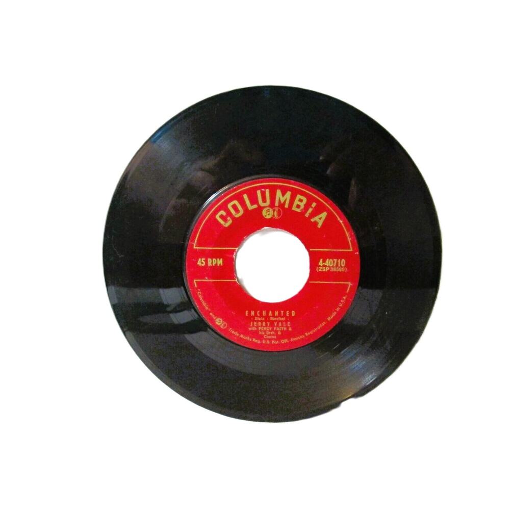 Jerry Vale “Enchanted” “You Don’t Know Me” 1956 Columbia 45 RPM Single Pop Vocal